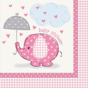 servietter til baby shower med elefant