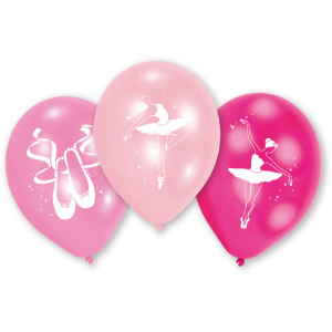 fødselsdags balloner med ballerina til pigefødselsdag