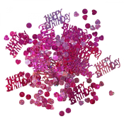 strøpynt med 'happy Birthday' bogstaver