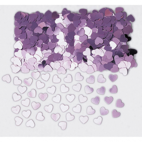 Hjerte konfetti, lyserødt - 14g