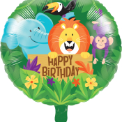 Folie ballon med søde jungle dyr 