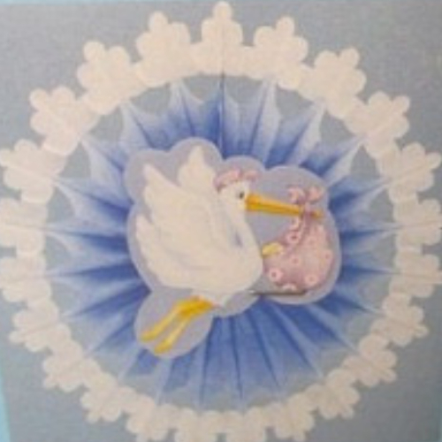 dekoration stork med baby