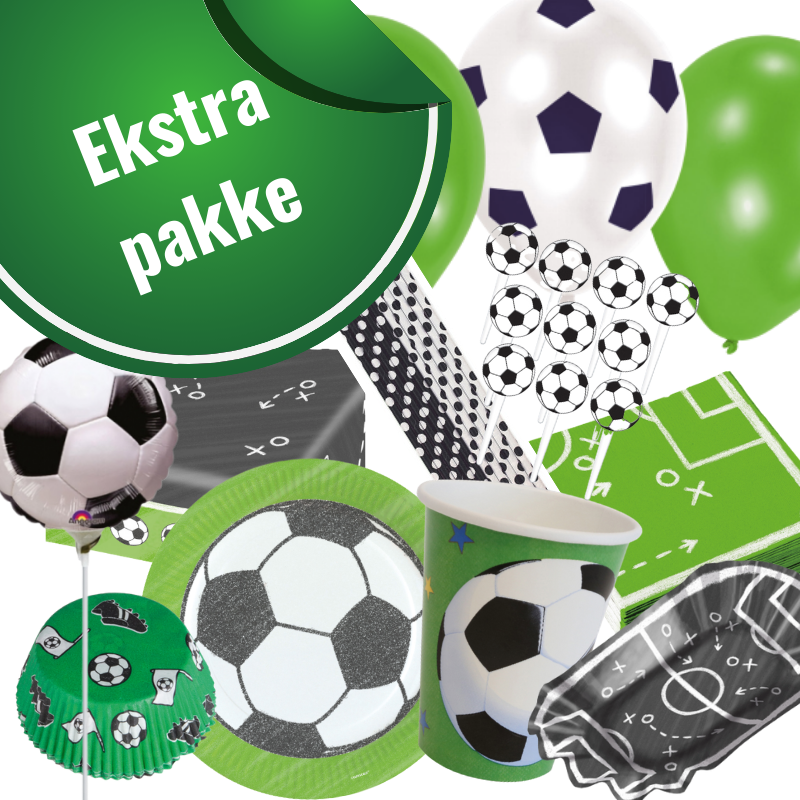 Fodboldfest pakke 'Ekstra' med 134 stk.  fodboldpynt.