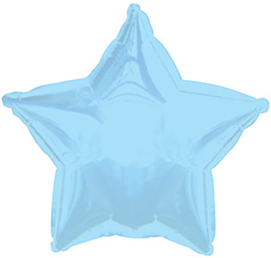 Folie ballon blå stjerne - 1 stk.