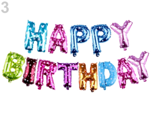 fødselsdagsguirlande folieballoner bogstaver