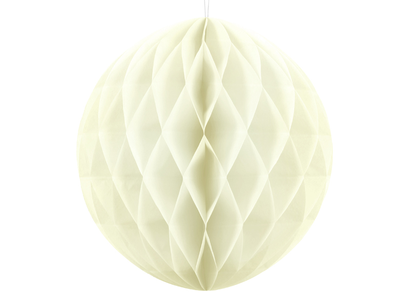 Honeycomb dekorationskugle, creme, 30 cm - 1stk.