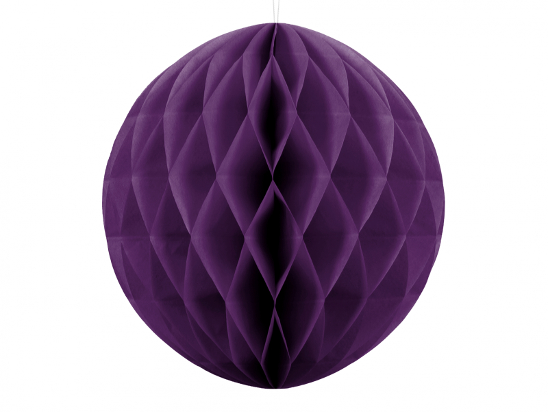 Honeycomb dekorationskugle, mørk lilla, 40 cm - 1stk.