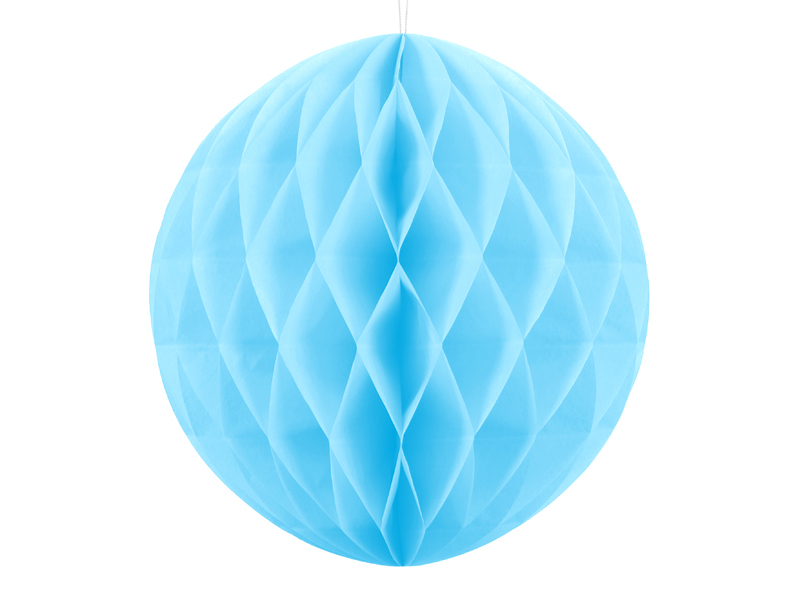 Honeycomb dekorationskugle, lyseblåt, 40 cm - 1stk.