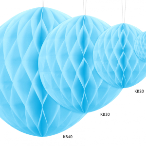 hængedekoration honeycomb lyseblå