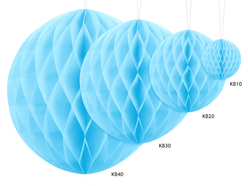 hængedekoration honeycomb lyseblå