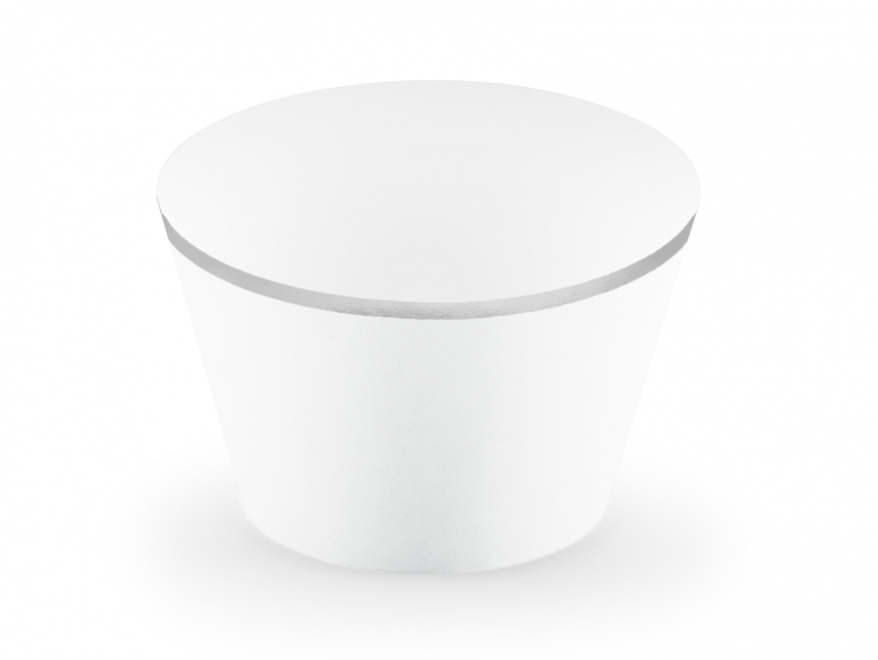 Cupcake wrappers/muffinsforme, hvide - 6 stk.