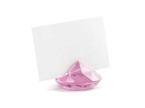 bordkortholder diamant lyserødt