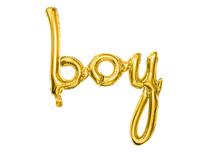Folie ballon Boy, guldfarvede - 1 stk.