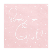 babyshower servietter boy or girl