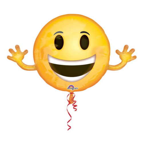 Emoji folie ballon med Wink emoji