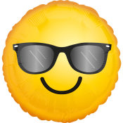 Emoji folie ballon med solbriller