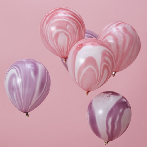 Marble balloner pink/lilla