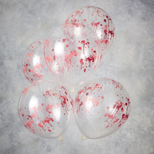 Halloween balloner gennemsigtige med blodstænk