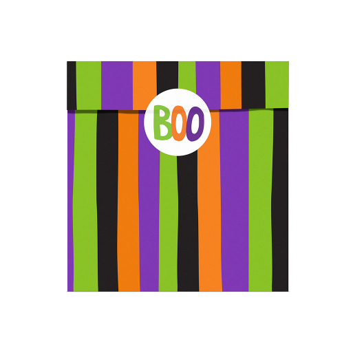 Halloween slikpose med BOO klistermærke
