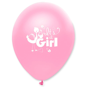 balloner i pink til barnedåb eller baby shower