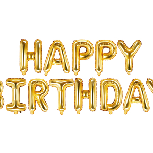 guld guirlande happy birthday