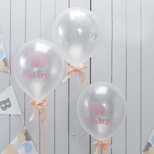 balloner med elefant til babyshower eller dåb