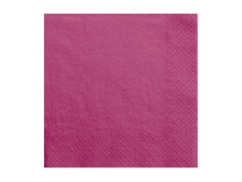 Servietter pink, mørk  - 20 stk.