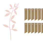 dekorativ sæt med blomstergren