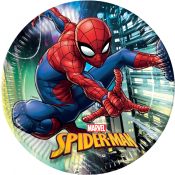 Store Spiderman paptallerkner - ø23 cm 8 stk.