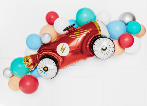 Rød folieballon bil