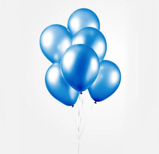 Balloner, metallisk blÃ¥ - 10 stk. (5712735015246)