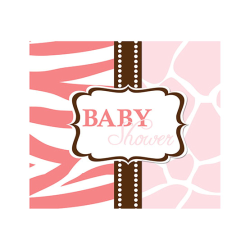 indbydelse baby shower lyserød