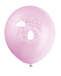 balloner lyserød med elefant til baby shower