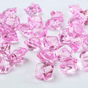 bordpynt krystaller lyserød