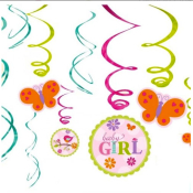 guirlande lyserød til baby pige til baby shower eller barnedåb