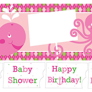 banner til baby shower eller barnets fødselsdag