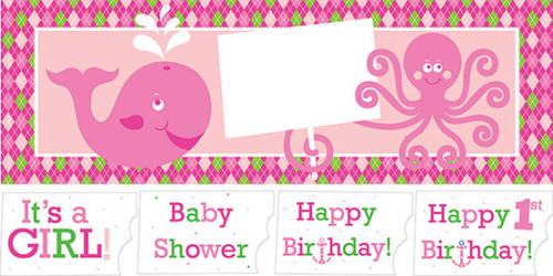 banner til baby shower eller barnets fødselsdag