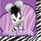servietter til børnefødselsdag med zebra