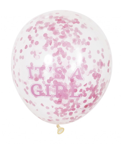 konfetti balloner til pige baby shower
