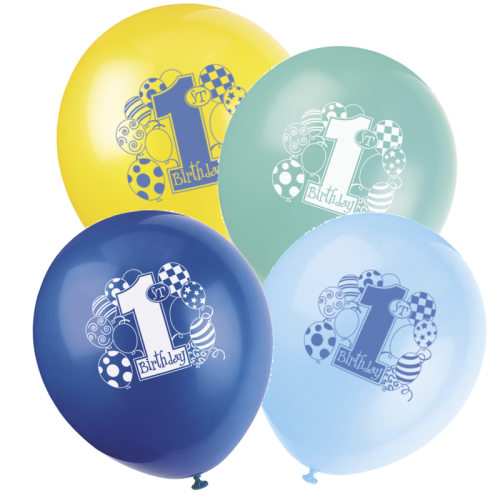 ballon med 1 tal til første fødselsdag til dreng