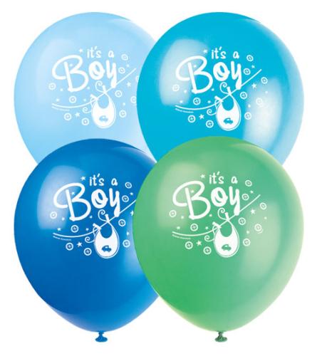 ballonpakke til babyshower og dåb til dreng