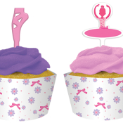 cupcake wrappers inkl. muffins pynt til pigefødseldag