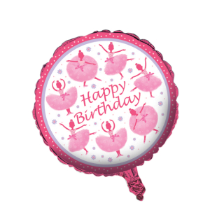 Folieballon til pigefødselsdag med ballerina tema