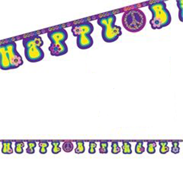 Billede af Banner guirlande - pynt med bogstaver til pigefødselsdag - 1 stk.