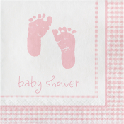 servietter til baby shower med babyfødder