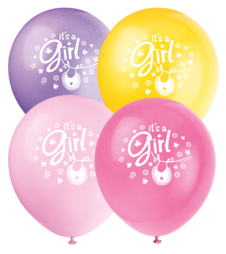 sød ballonpakke til baby shower, dåb navngivning med latexballoner