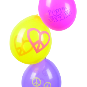 balloner til fødselsdag med peace tegn