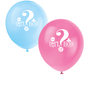 balloner til pige og dreng babyshower