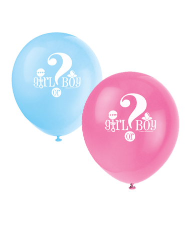 balloner til pige og dreng babyshower