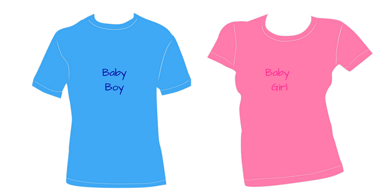 Baby Shower leg med farverige T-shirts